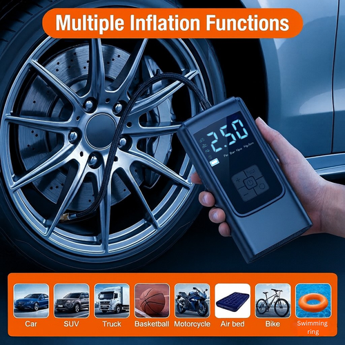 Road Ready Mini Inflator – Compact Digital Tire Inflator for Emergency Roadside Use